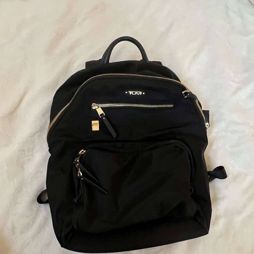 Tumi Black and Gold Interior Backpack